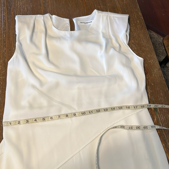 Amanda Uprichard New York Cream fully lined shoulder pads Asymmetrical Large - Picture 9 of 12